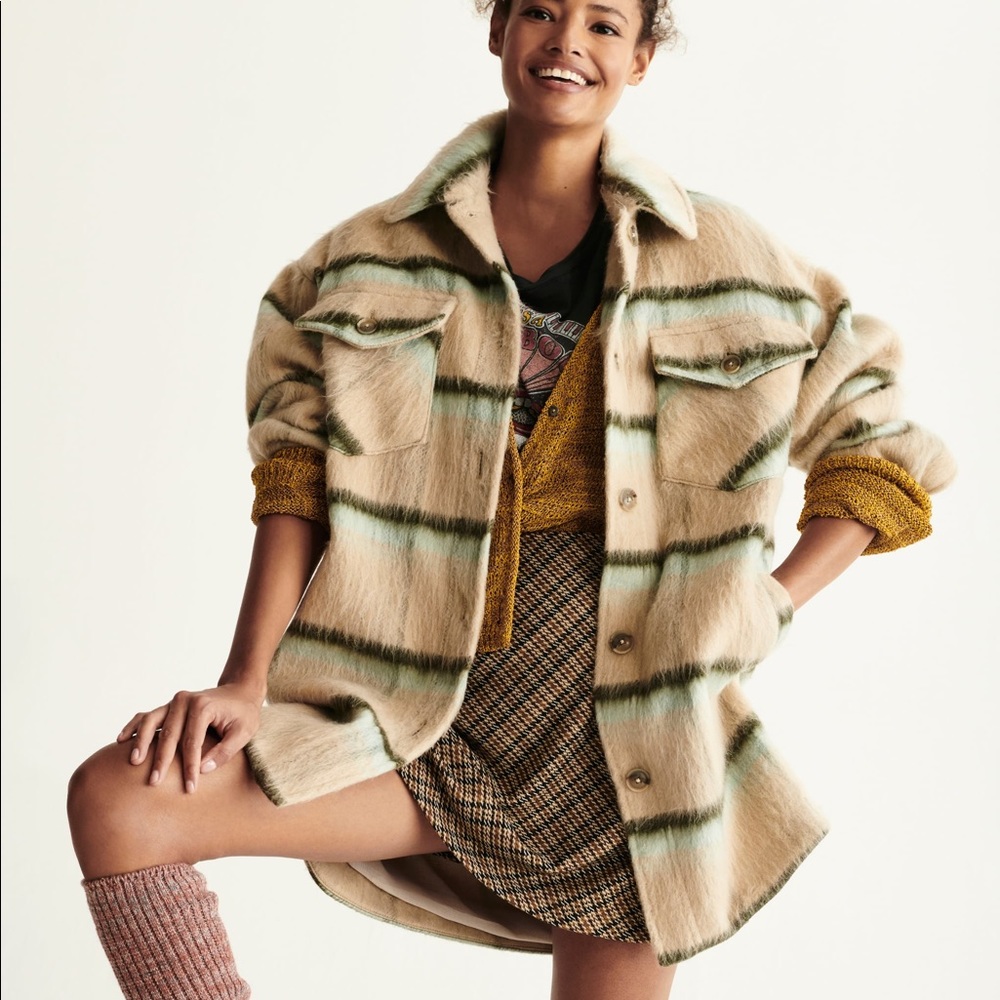 Free People Vienna Brushed Wool Shacket